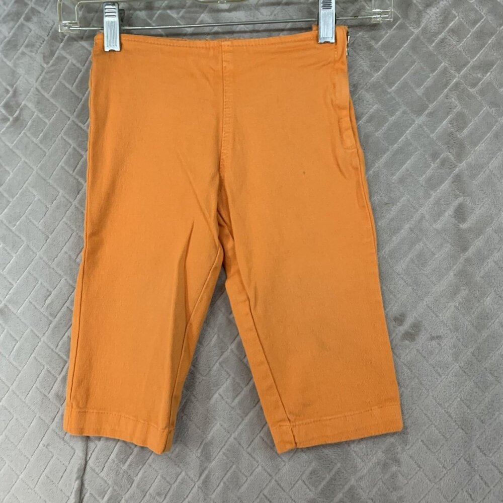 Versace Toddler Girls 3 Denim Jeans Orange Cropped Cotton Blend Vintage 90s